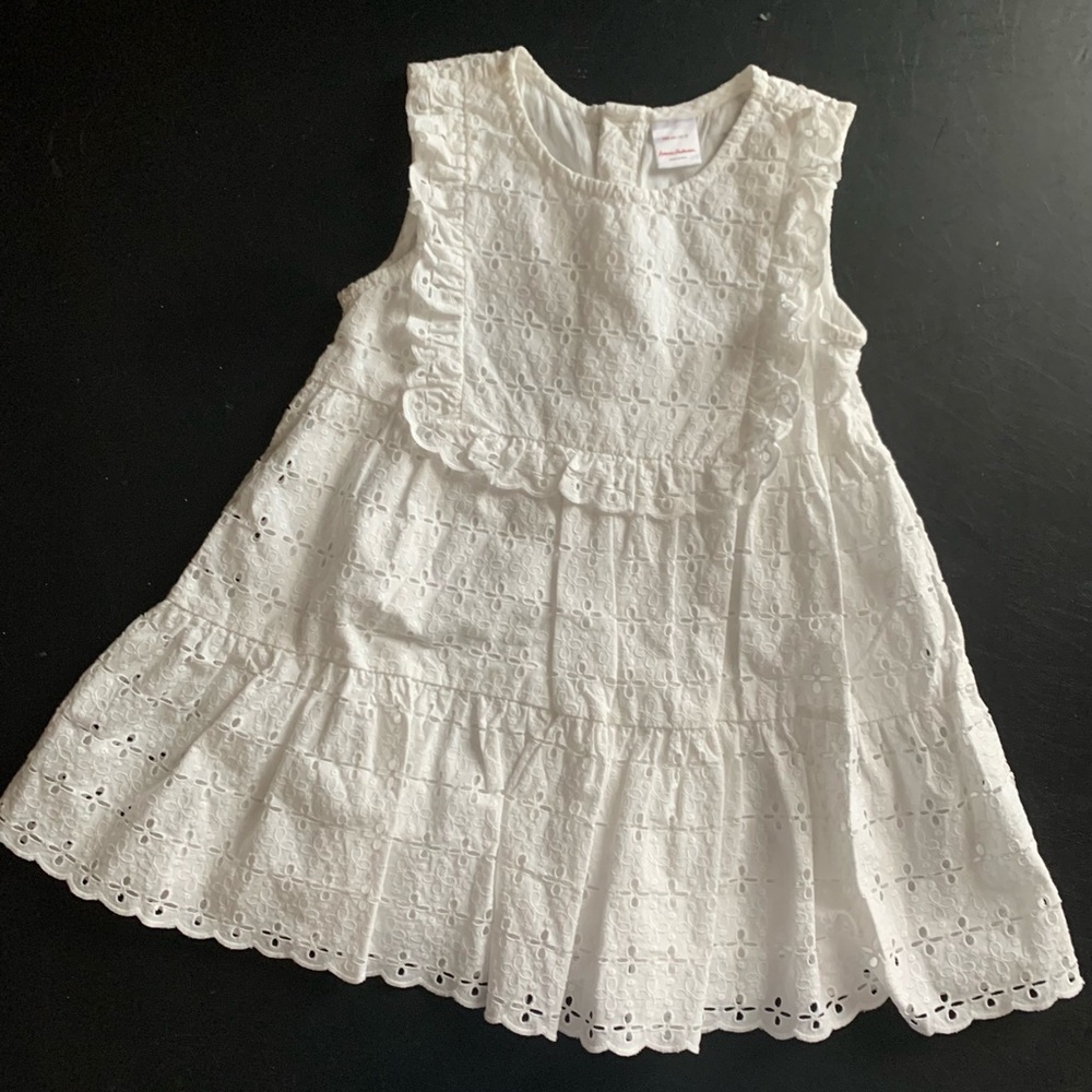 Hanna Andersson girls white eyelet top tunic‎ size 10